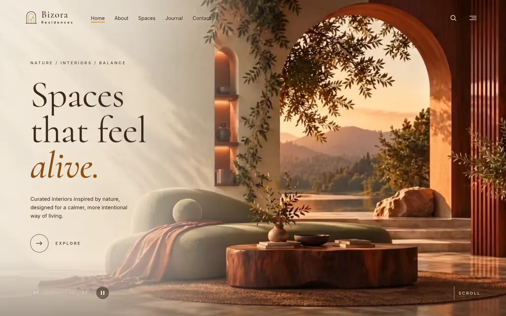 Bizora Residences interface