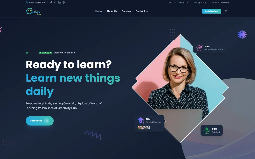 CreActivityHub Learning Platform interface