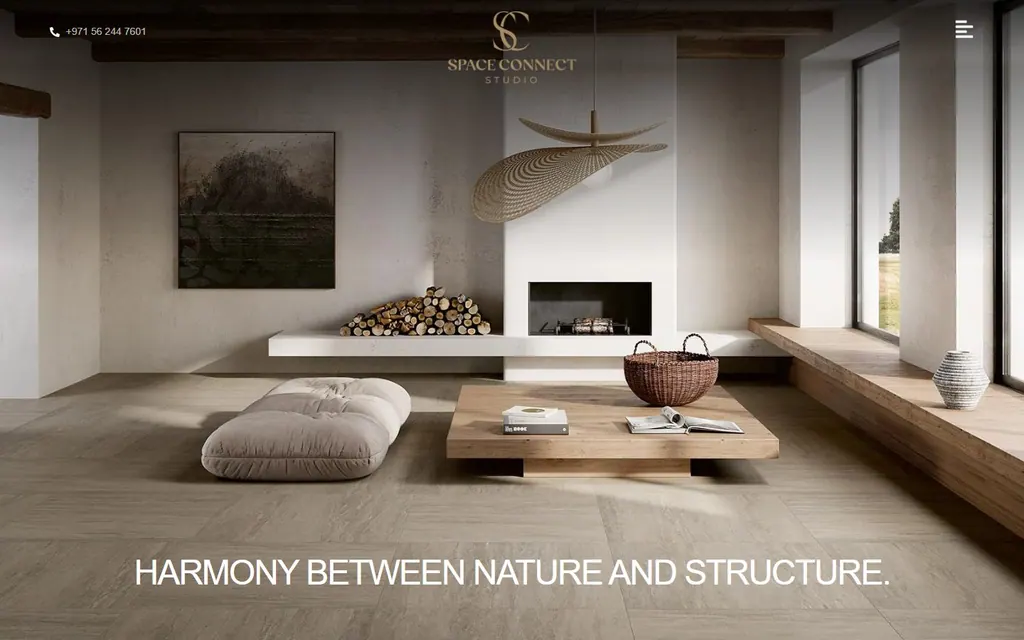 Space Connect Studio Website interface